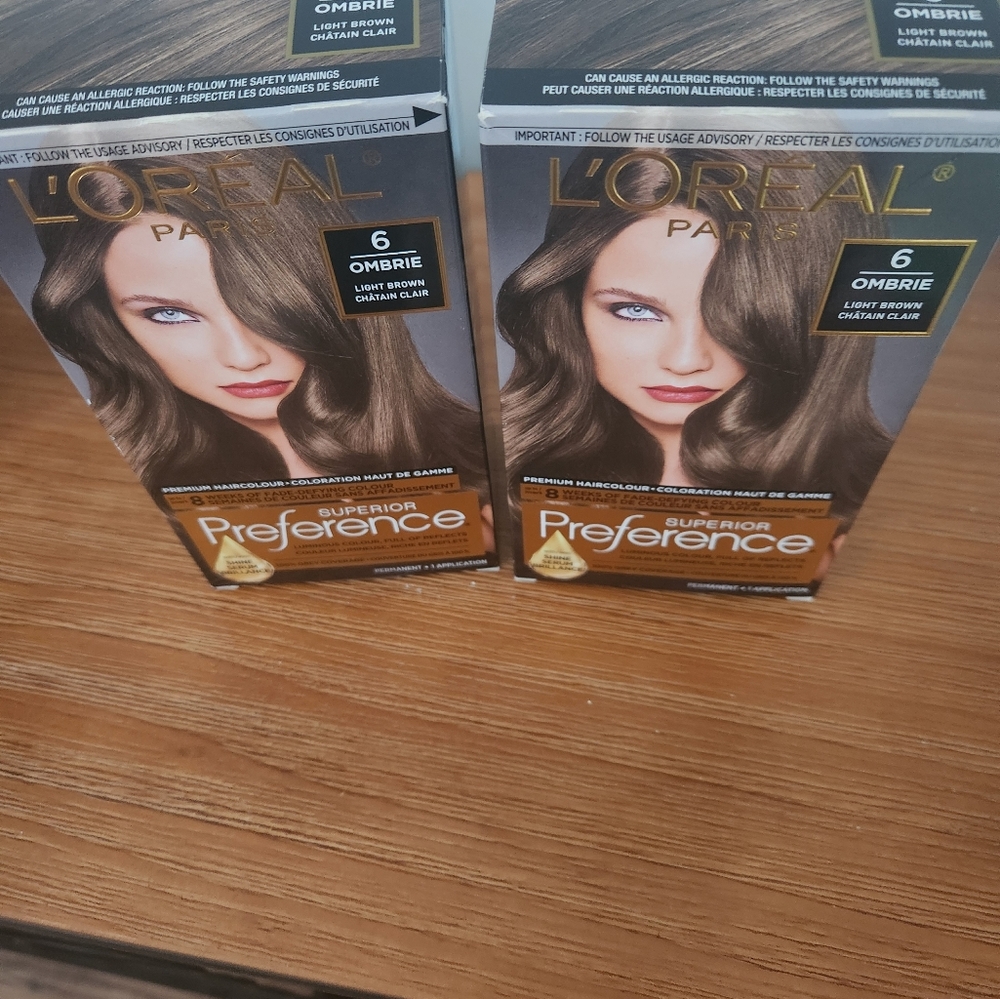 Loreal superior preference no.6 light brown 2 boxes.